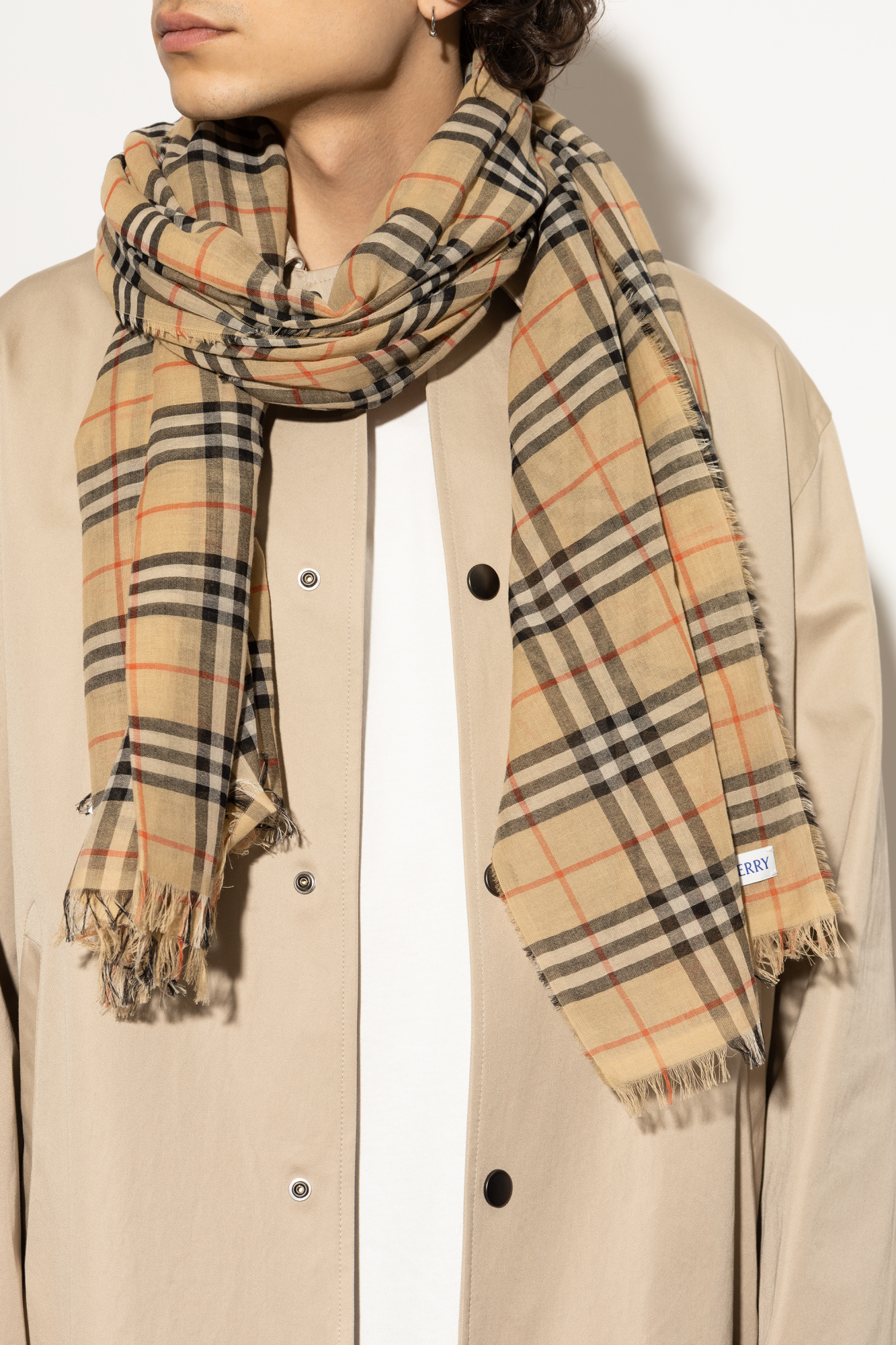 Burberry Scarf with check pattern | Men's Accessorie | Vitkac Burberry Scarf with check pattern | Men's Accessorie | Vitkac